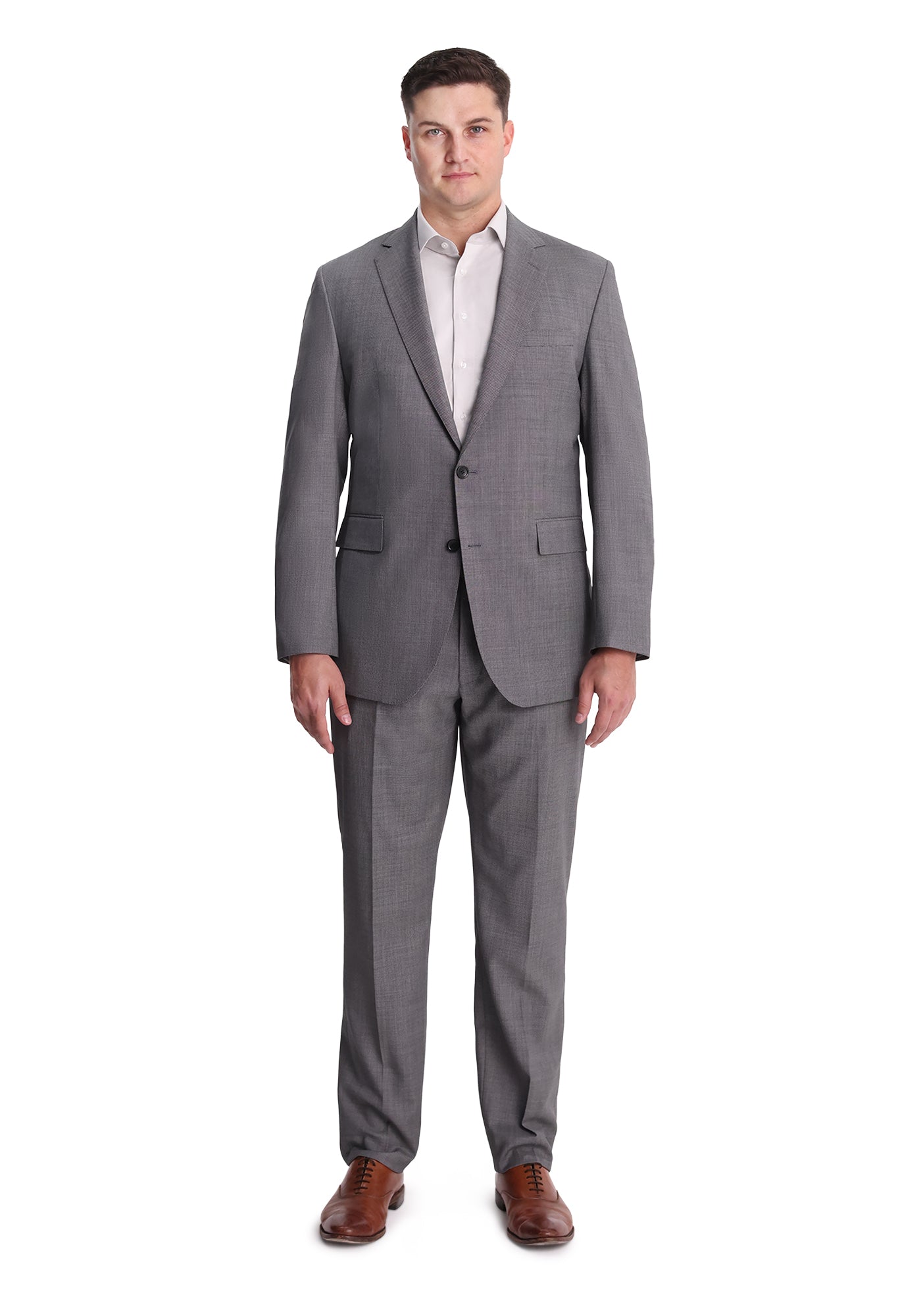Stretch Taupe Birdseye Dress Pants-1