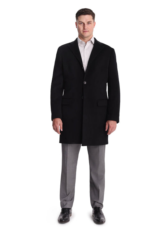 Black Wool-Angora Overcoat 1