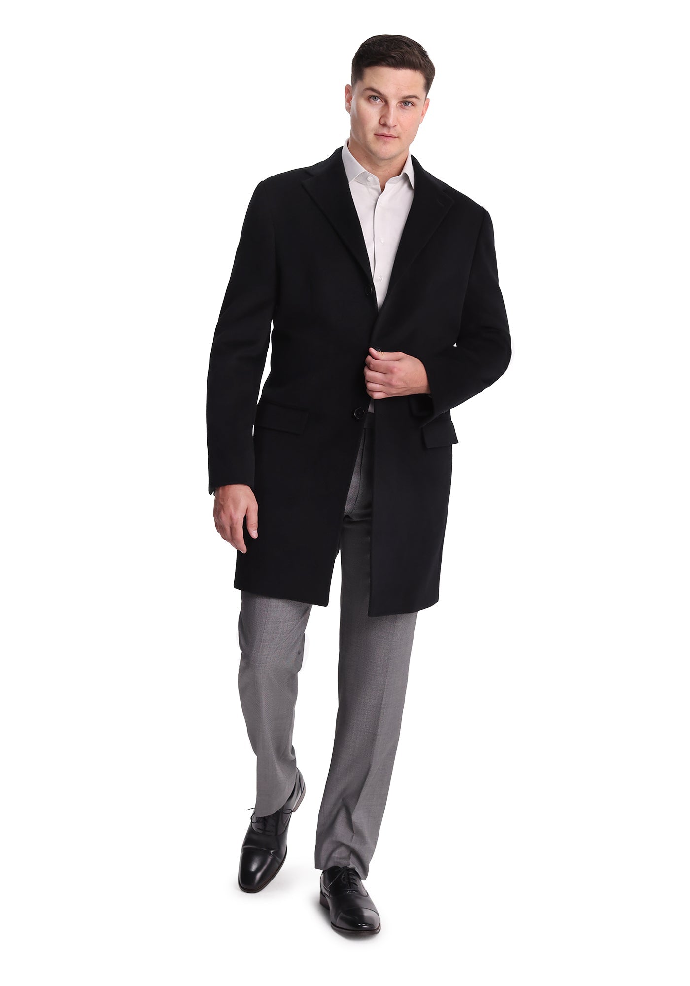 Black Wool-Angora Overcoat 2