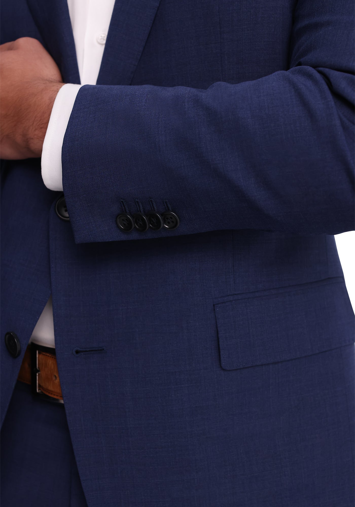 Slate Blue Stretch Fresco Suit-5