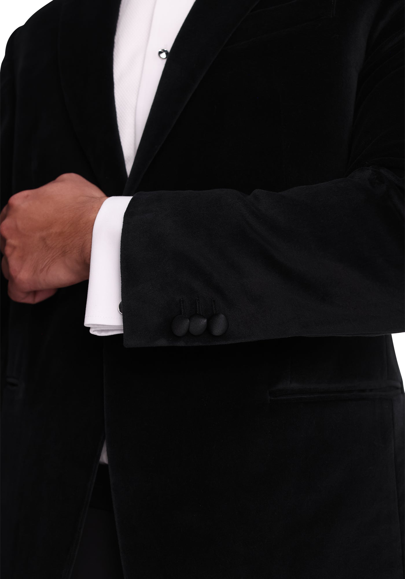 Deep Black Velvet Tuxedo-5
