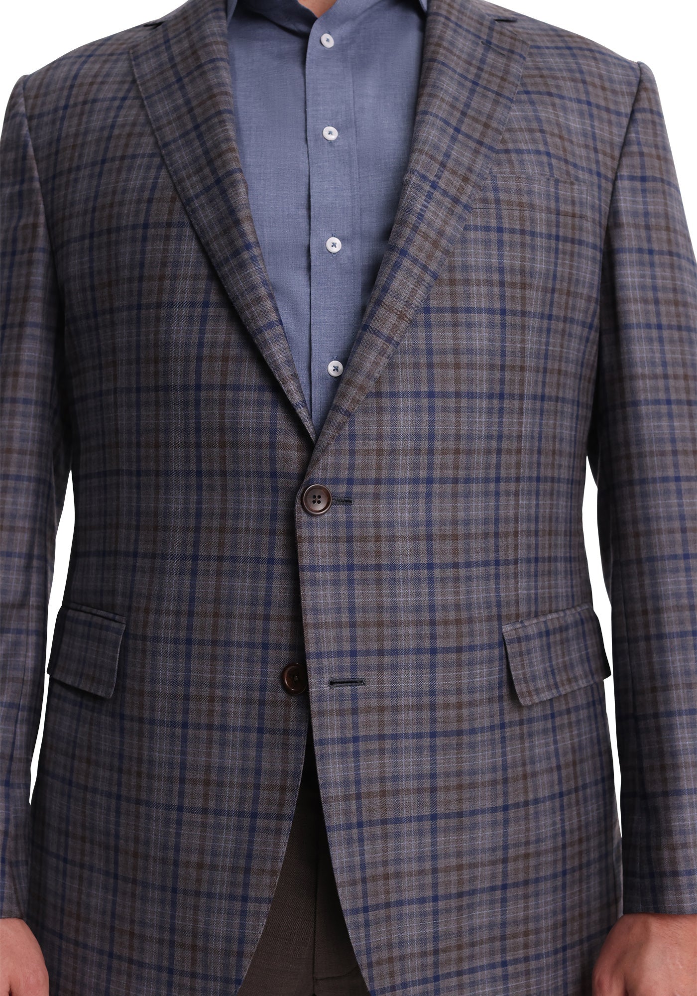 Mixed Grey Plaid Blazer-3