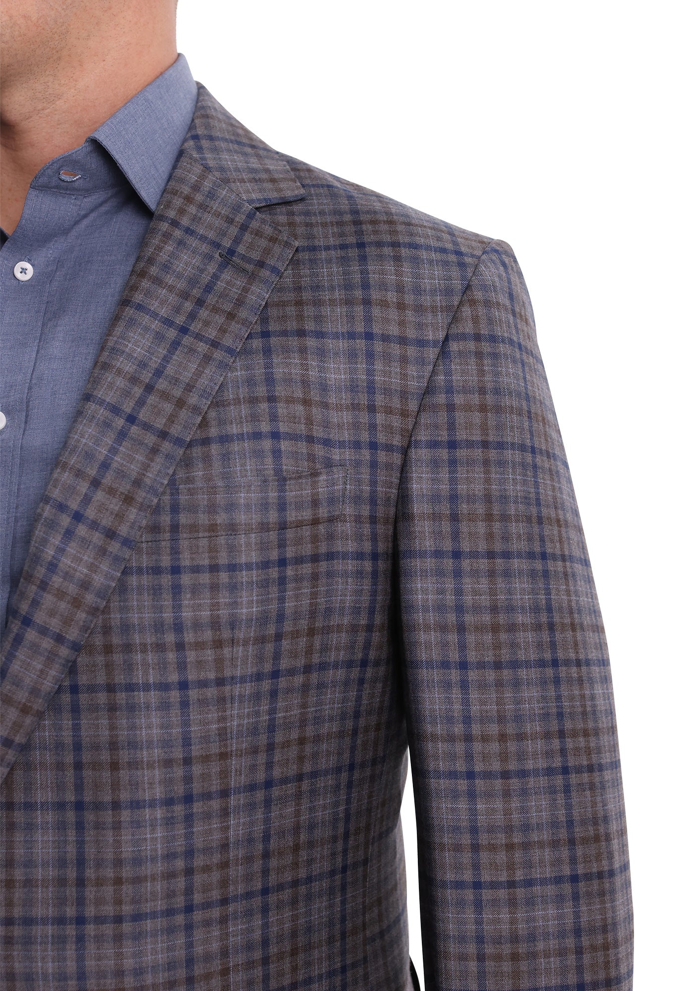 Mixed Grey Plaid Blazer-4