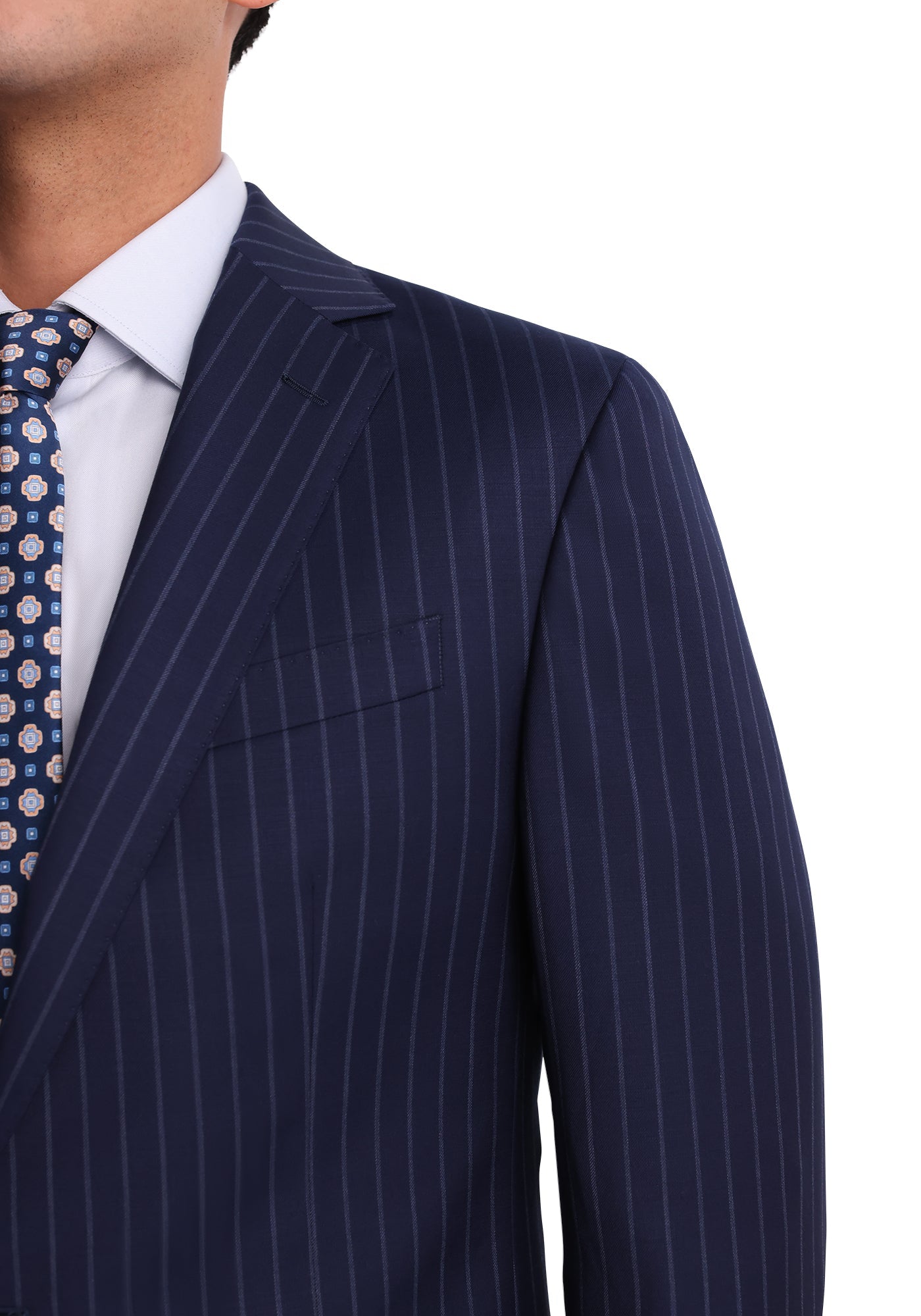 Stretch Navy Chalkstripe Blazer-4