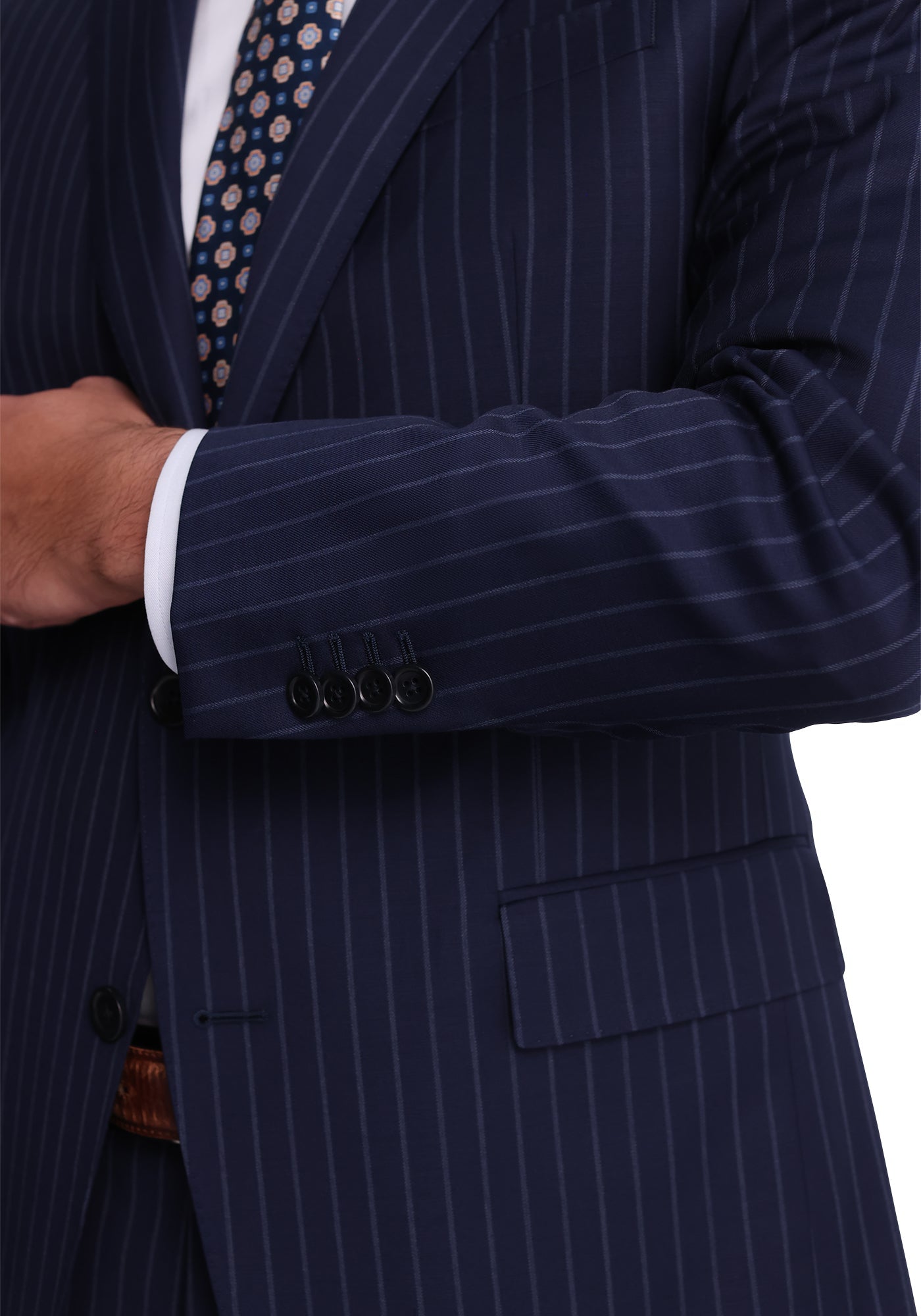 Stretch Navy Chalkstripe Blazer-5