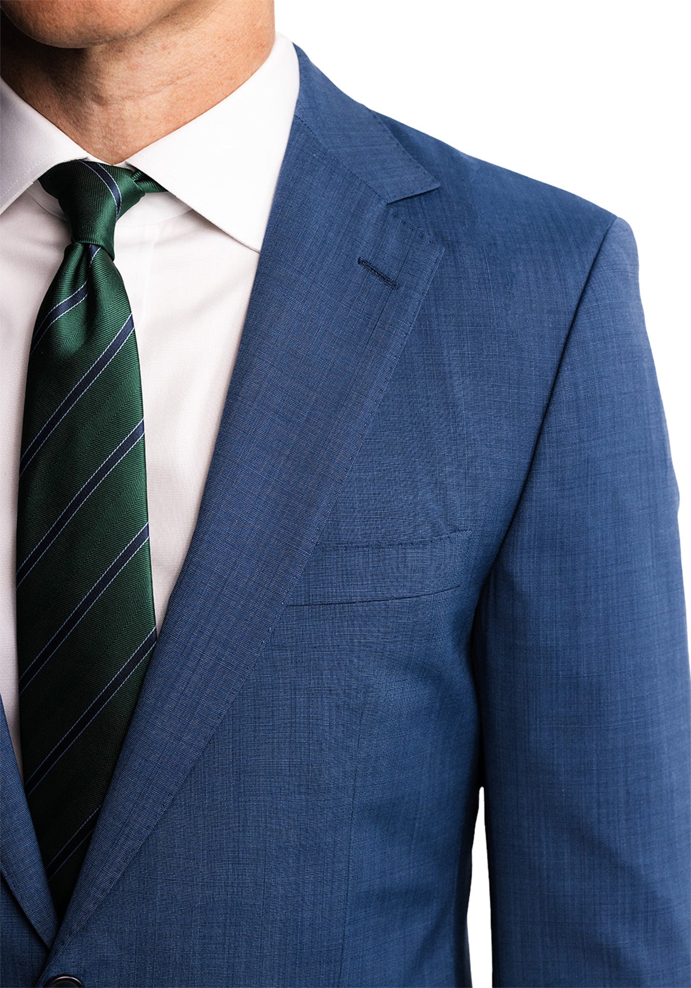 Bright Blue Tropical Wool Suit