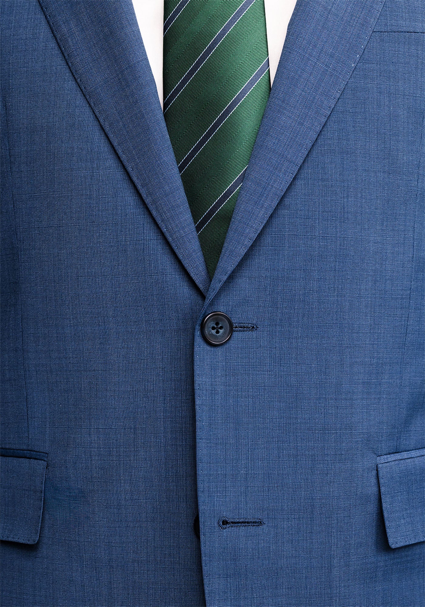 Bright Blue Tropical Wool Suit