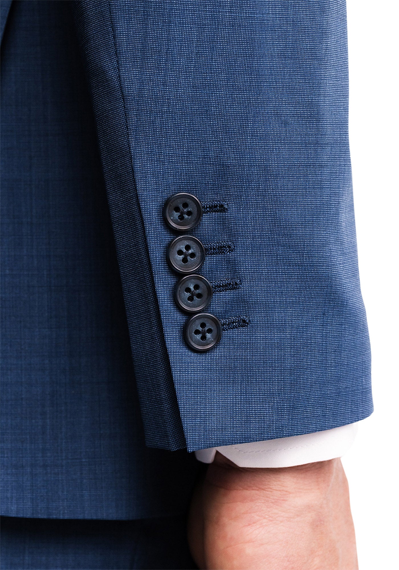 Bright Blue Tropical Wool Suit