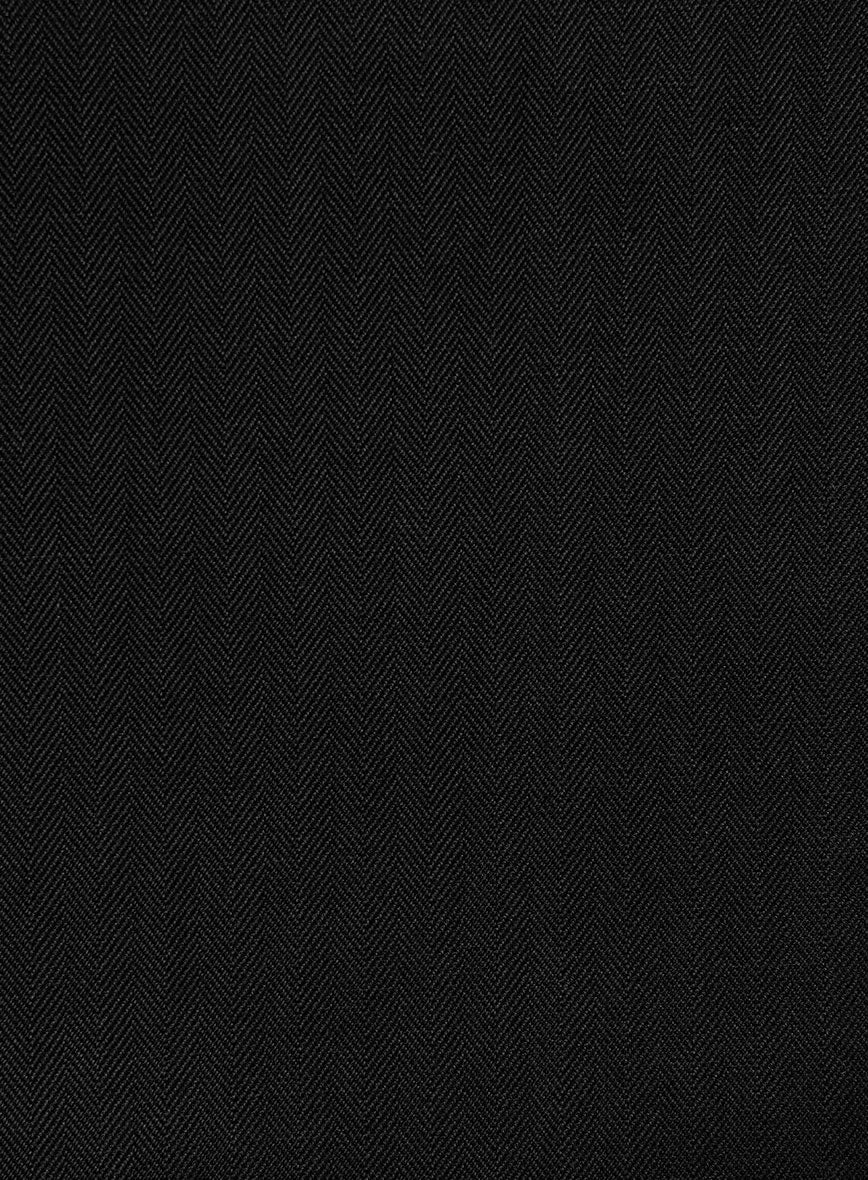 The Foundation Black Herringbone Suit