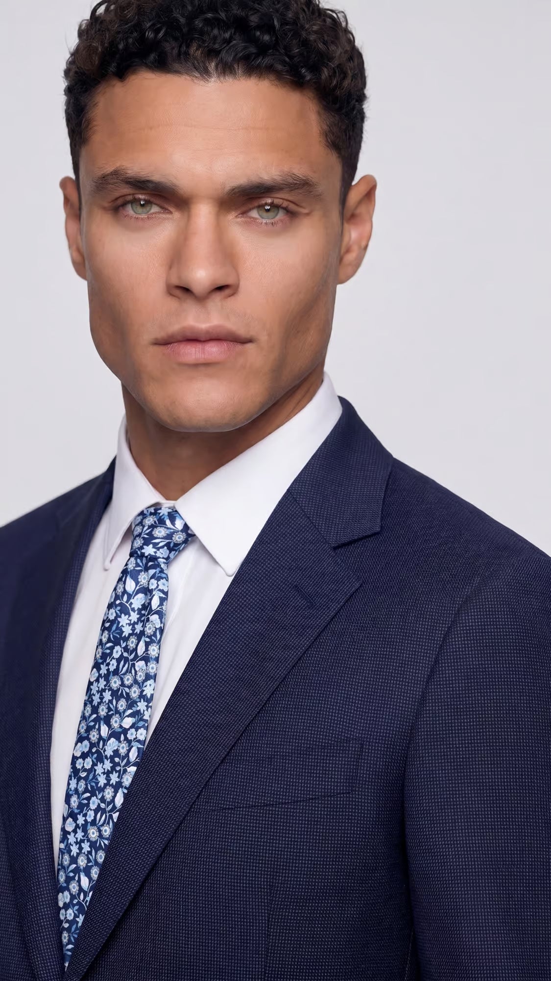 The Reserve Blue Tick Weave Suit