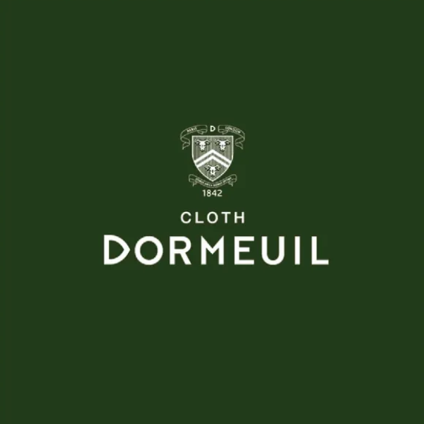 Dormeuil logo on a green background