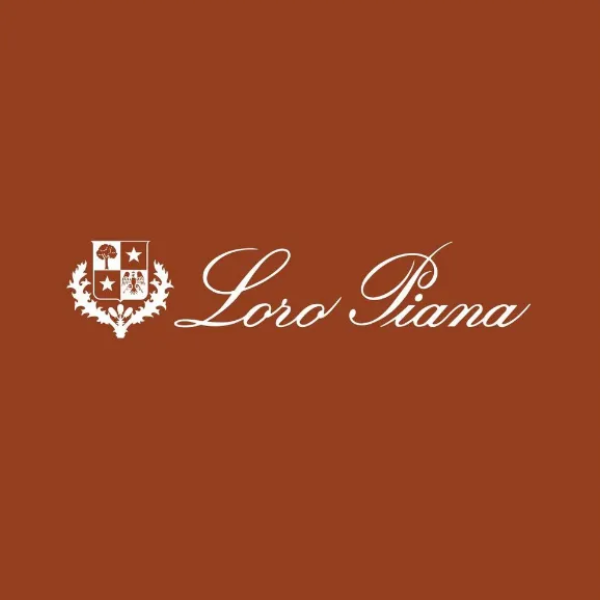 Loro Piana logo on a brown background