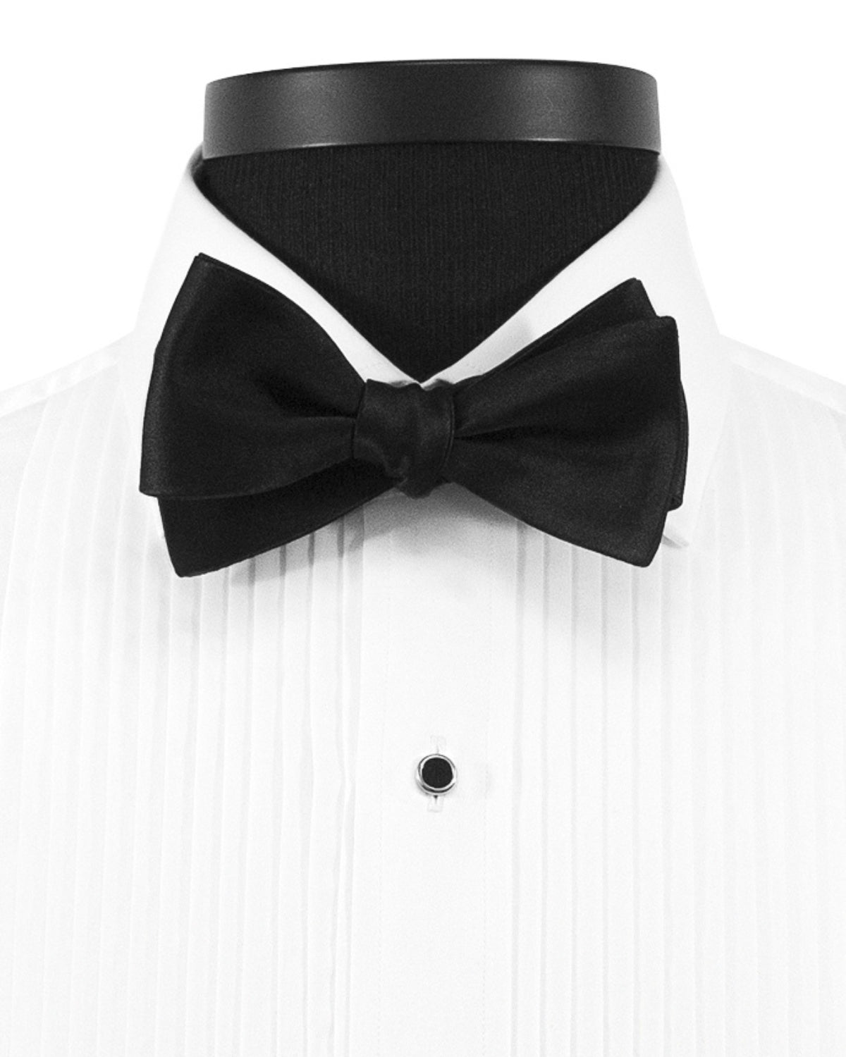 White Pleated Tuxedo Shirt