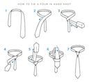 Four-In-Hand Knot Step By Step Instructions
