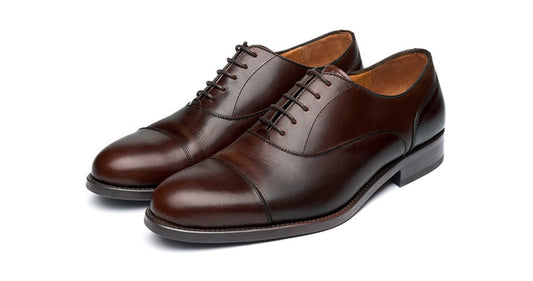 pair of brown oxfords quero mercer brown