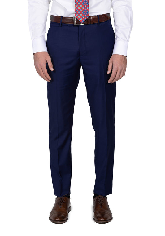Navy Blue Solid Dress Pants 6