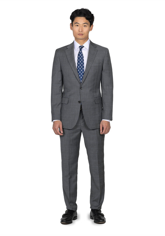 Light Grey Solid Blazer 1