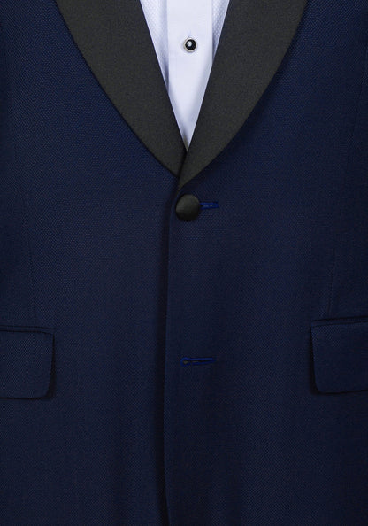 Navy Dotted Tuxedo Jacket 4