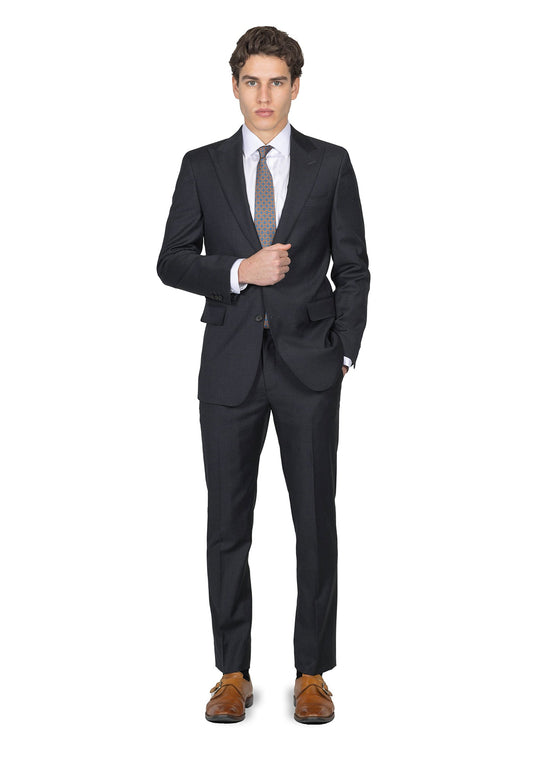 Grey and Charcoal Check Suit 1
