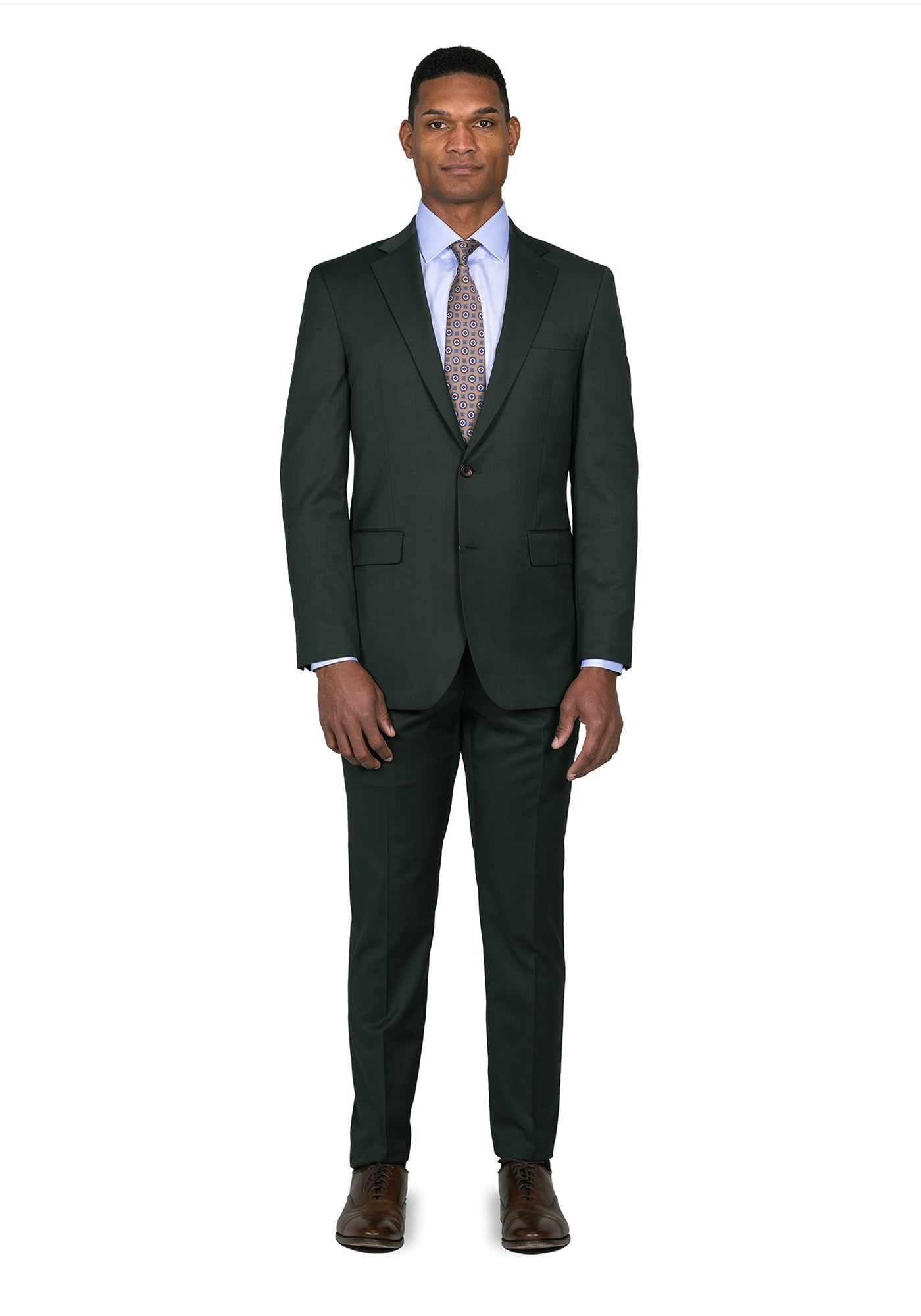 Stretch Green Solid Suit 1