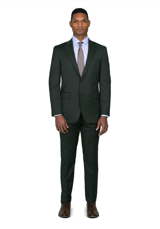 Stretch Green Solid Suit 1