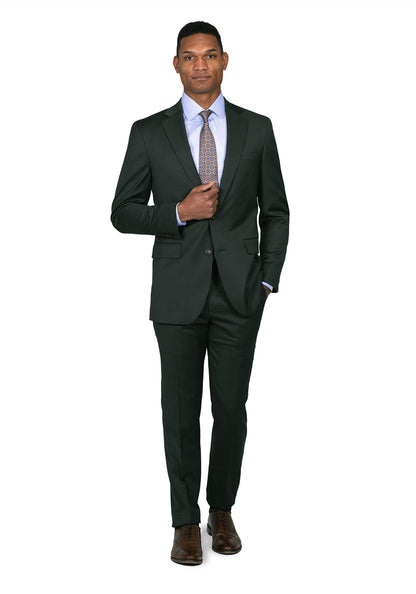Stretch Green Solid Suit 2