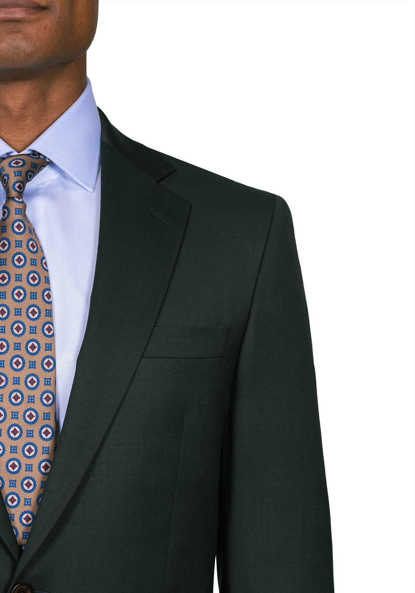 Stretch Green Solid Suit 3