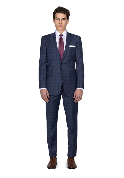 Slate Blue Windowpane Blazer 1