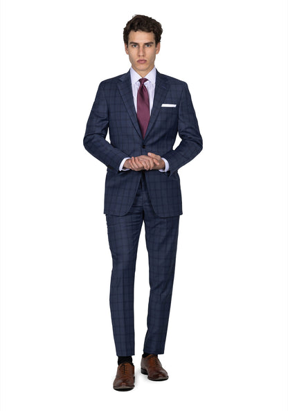 Slate Blue Windowpane Blazer 2
