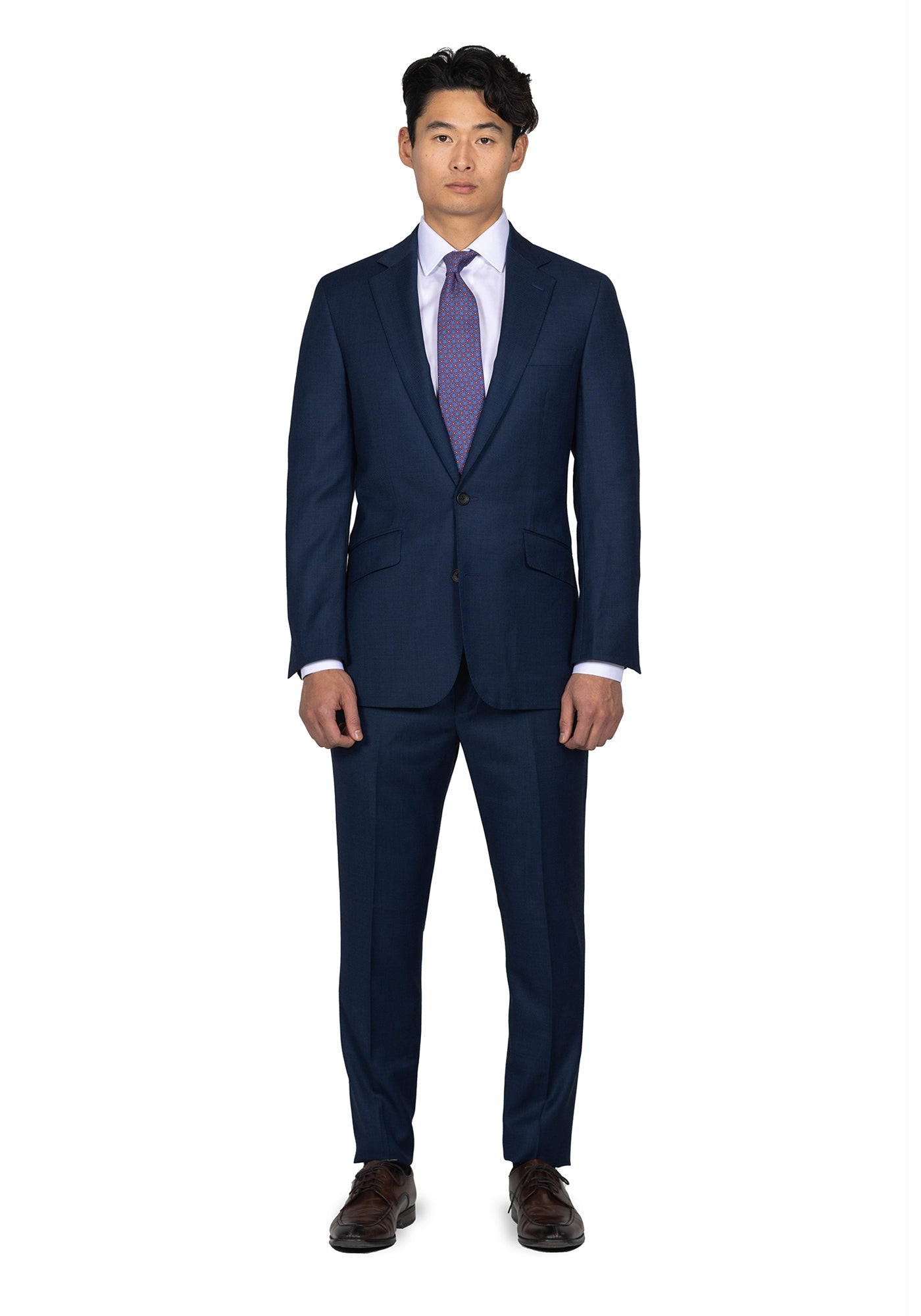 Navy Birdseye Suit 1