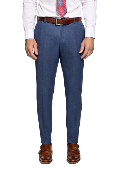 Blue Houndstooth Wool Flannel Suit 5