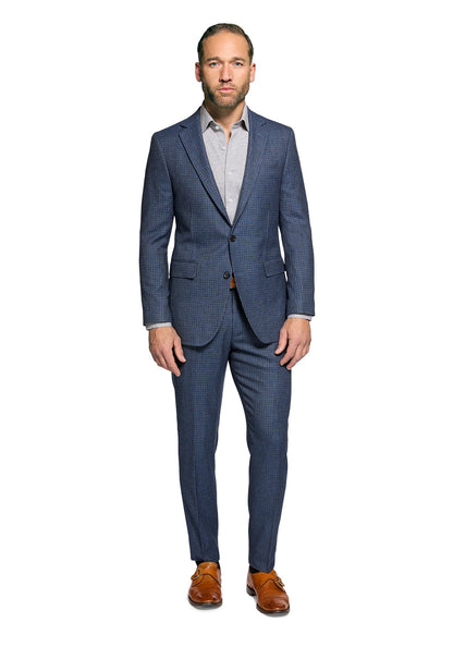 Steel Blue Houndstooth Flannel Blazer 5