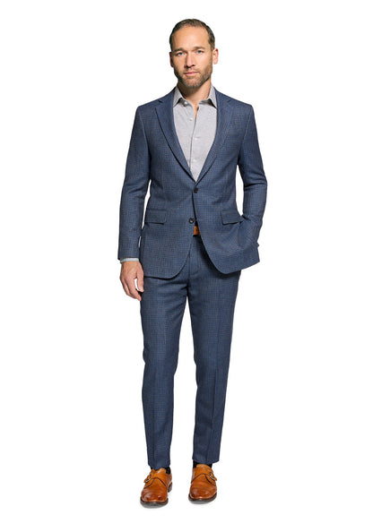 Steel Blue Houndstooth Flannel Blazer 6