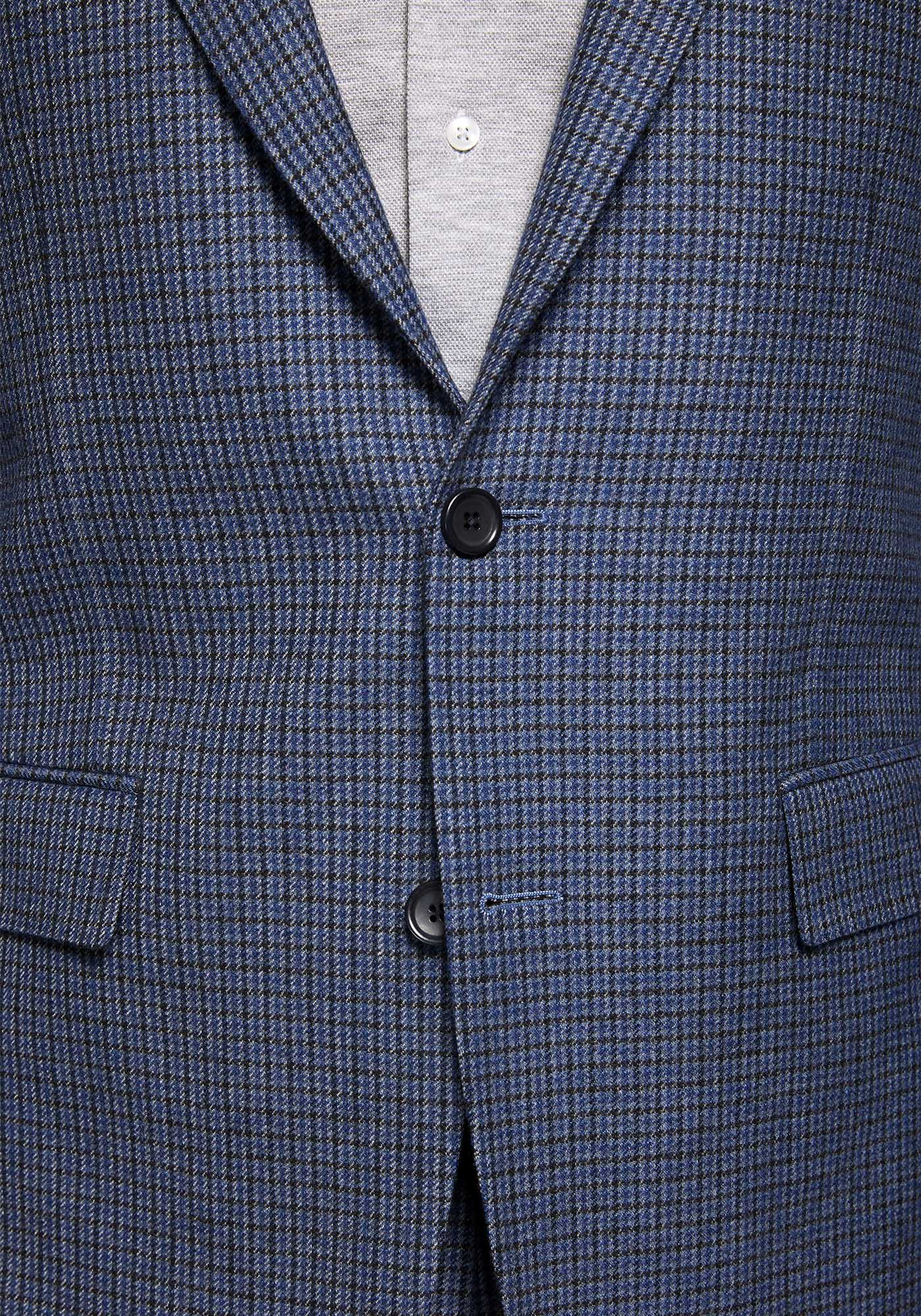 Steel Blue Houndstooth Flannel Blazer 3