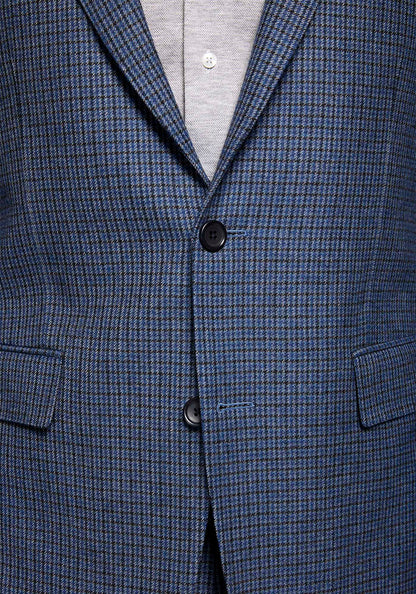 Steel Blue Houndstooth Flannel Blazer 3