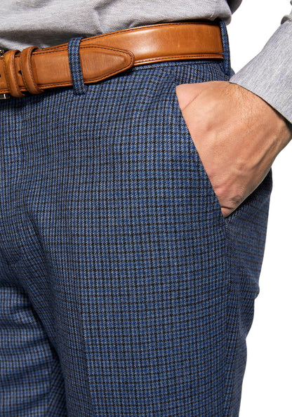 Steel Blue Houndstooth Flannel Blazer 2