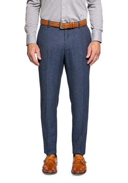Steel Blue Houndstooth Flannel Blazer 7