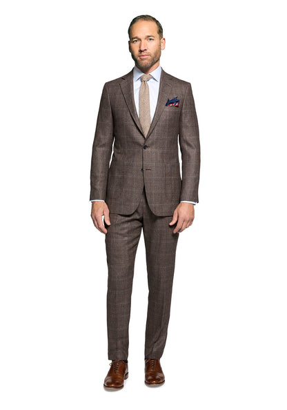 Brown Glen Plaid Merino Flannel Blazer 2