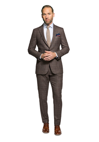 Brown Glen Plaid Merino Flannel Blazer 6