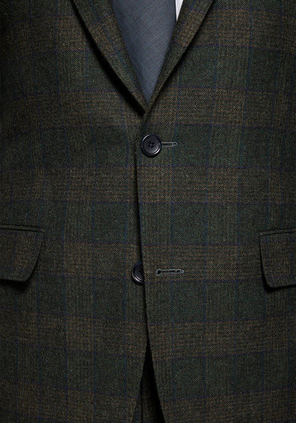 Lambswool Green Windowpane Blazer 4