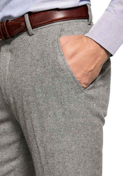 Lambswool Grey Donegal Dress Pants 7
