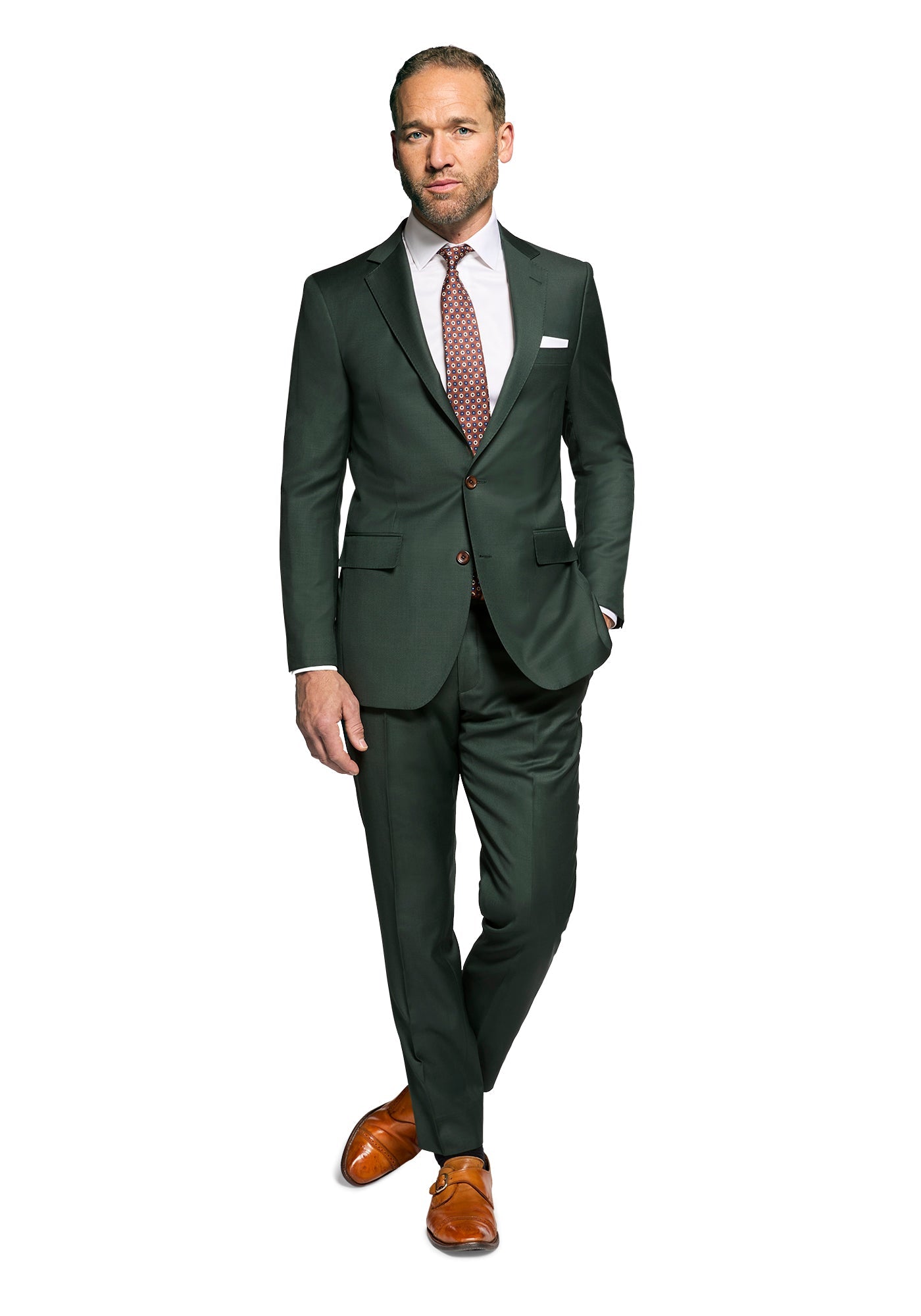 Solid Forest Green Suit 2