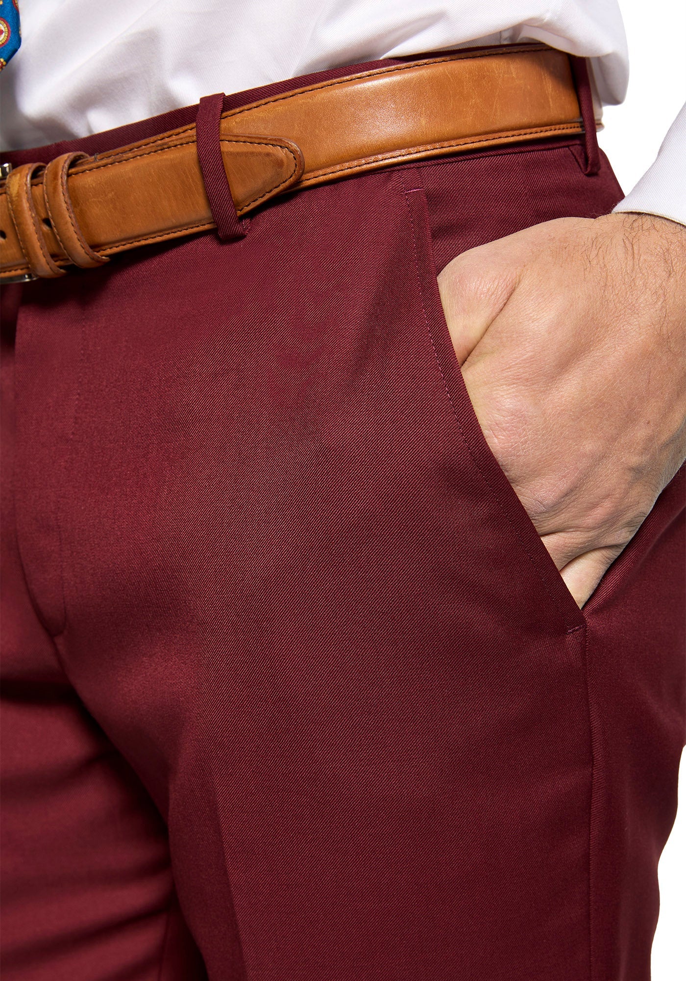 Solid Burgundy Custom Suit Black Lapel Solid Burgundy Custom Suit Black Lapel