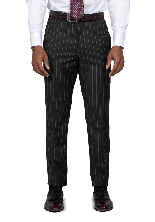 Stretch Black Chalk Stripe Dress Pants 6