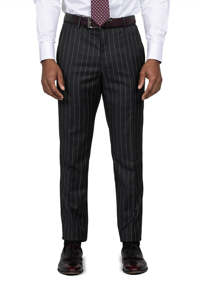 Stretch Black Chalk Stripe Blazer 6