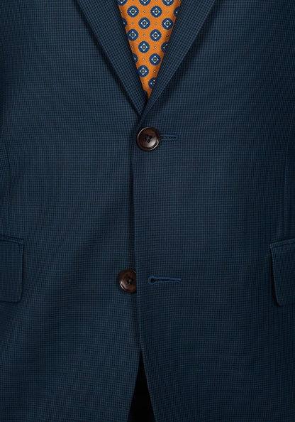 Dark Teal Houndstooth Blazer 4