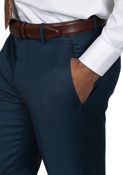 Dark Teal Houndstooth Dress Pants 7