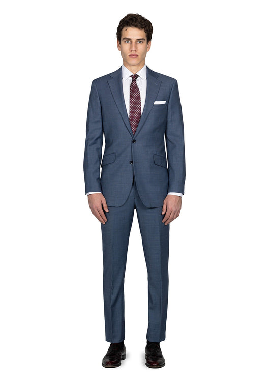 Light Blue Birdseye Suit 1