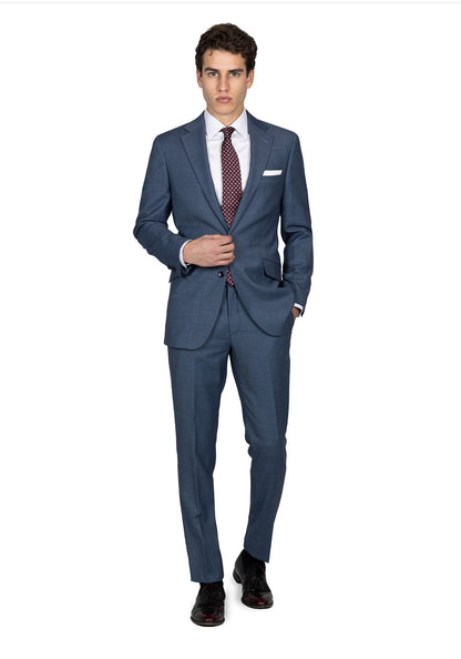 Light Blue Birdseye Suit 2