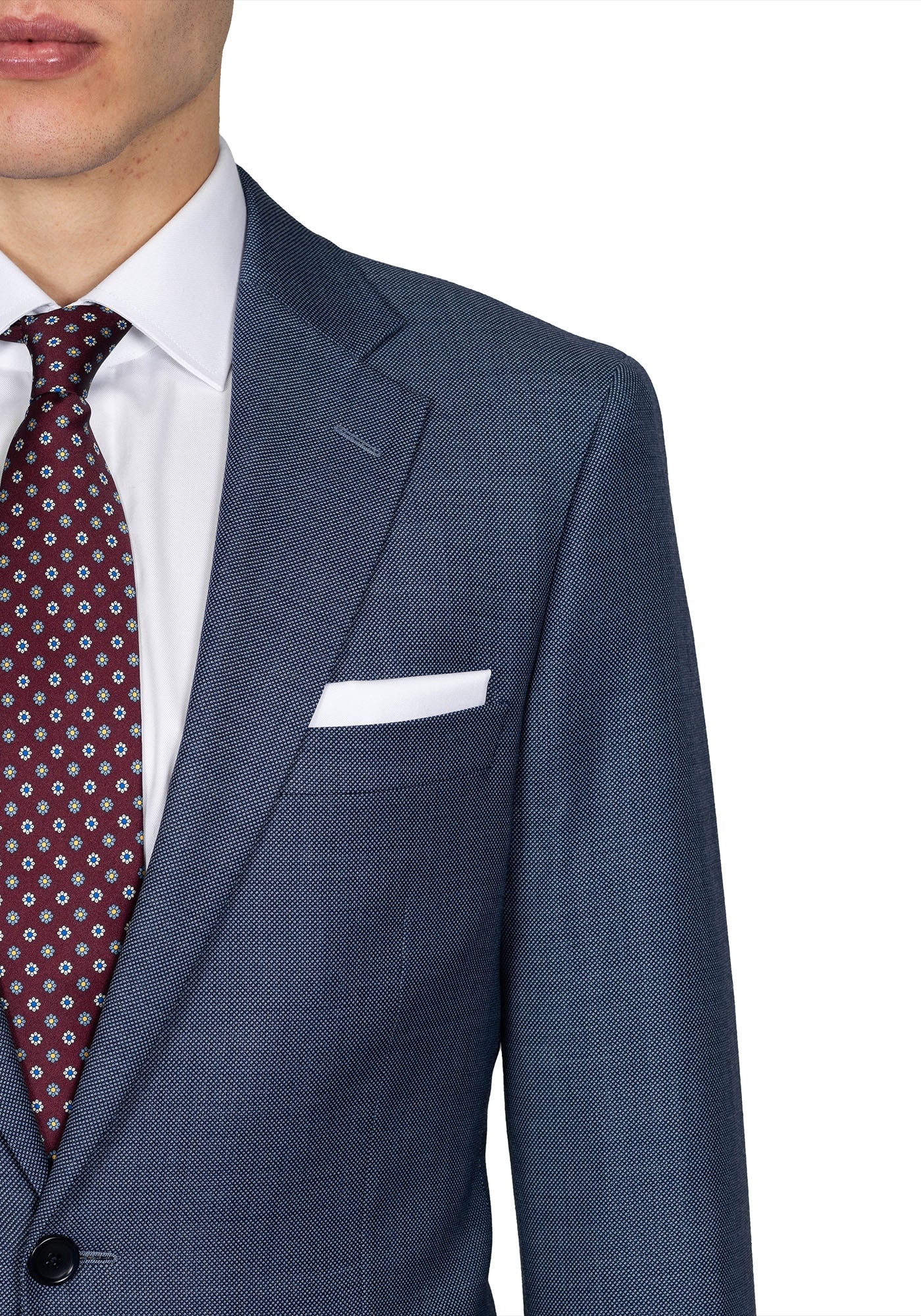 Light Blue Birdseye Suit 3